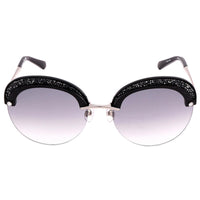 Swarovski Women's Sunglasses - Grey Gradient Lens Round Metal Frame | SK0256 16B ,