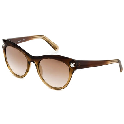 Swarovski Women's Sunglasses - Light Brown Cat Eye Frame Brown Lens | SK0171 47G ,