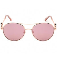 Swarovski Women's Sunglasses - Mirrored Bordeaux Lens Gold Metal Frame | SK0278 33U ,