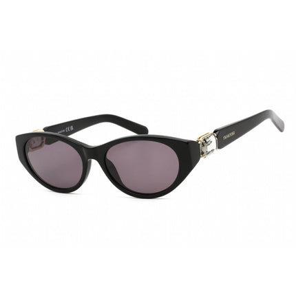 Swarovski Women's Sunglasses - Shiny Black Plastic Cat Eye Shape Frame | SK0350 01A ,