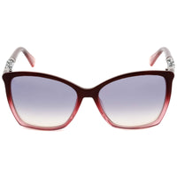 Swarovski Women's Sunglasses - Shiny Bordeaux Frame Smoke Mirror Lens | SK0148 69C ,