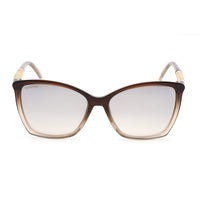 Swarovski Women's Sunglasses - Shiny Dark Brown Frame Brown Mirror Lens | SK0148 48G ,