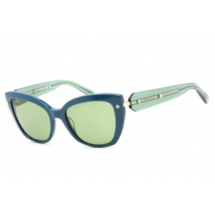 Swarovski Women's Sunglasses - Shiny Dark Green Plastic Cat Eye Frame | SK0391 96N ,