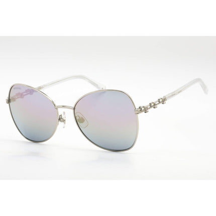 Swarovski Women's Sunglasses - Shiny Palladium Metal Butterfly Frame | SK0290 16Z ,