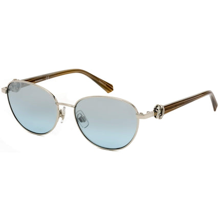 Swarovski Women's Sunglasses - Shiny Palladium Metal Full Rim Frame | SK0205 16X ,
