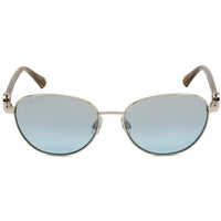 Swarovski Women's Sunglasses - Shiny Palladium Metal Full Rim Frame | SK0205 16X ,