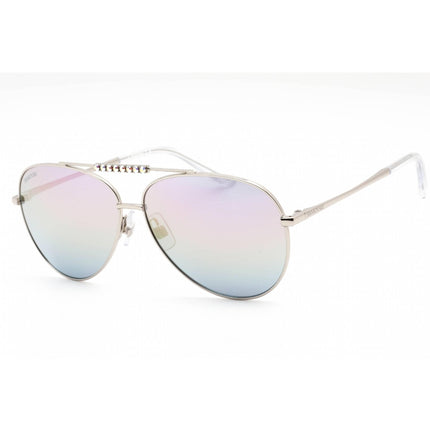 Swarovski Women's Sunglasses - Shiny Palladium Silver Metal Aviator Frame | SK0308 16Z ,