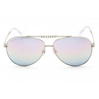 Swarovski Women's Sunglasses - Shiny Palladium Silver Metal Aviator Frame | SK0308 16Z ,