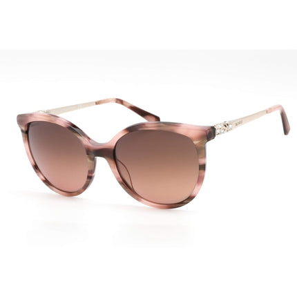 Swarovski Women's Sunglasses - Shiny Pink Full Rim Frame Brown Lens | SK0155 72G ,