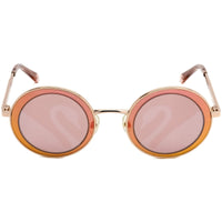 Swarovski Women's Sunglasses - Shiny Rose Gold Round Frame Bordeaux Lens | SK0199 28S ,