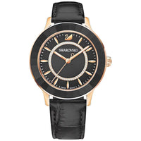 Swarovski Women's Watch - Octea Lux Rose Gold Tone Case Black Dial Strap | 5414410 ,
