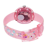 Swatch Girls Fabric Strap Watch - Flik Flak Lovely Party White & Pink Dial | FBNP083 ,