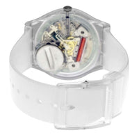 Swatch GK733 Women's Snowcovered White Dial Plastic Strap Day Date Swiss Watch ,