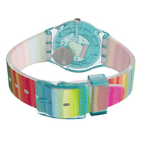 Swatch GS124 Unisex Color The Sky Swiss Made Multicolor Plastic Strap Quartz Watch ,