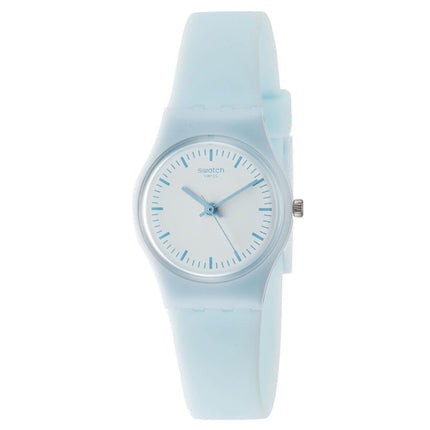 Swatch LL119 Women's Core Clearsky White Dial Watch ,