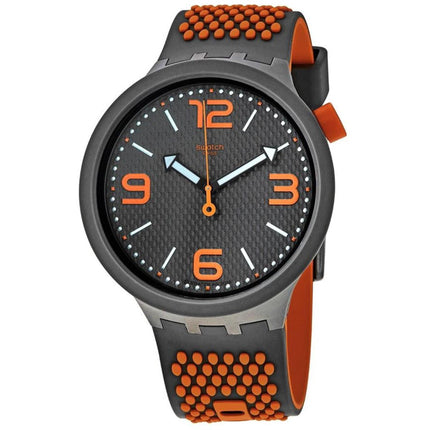 Swatch Men's Watch - Big Bold Bbbeauty Grey Dial Green and Orange Strap | SO27M101 ,