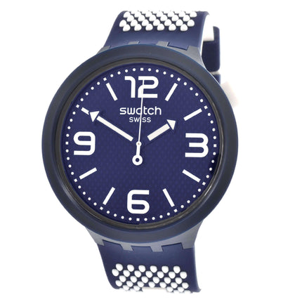 Swatch Men's Watch - Big Bold Bbcream Swiss Quartz Blue Dial Rubber Strap | SO27N101 ,