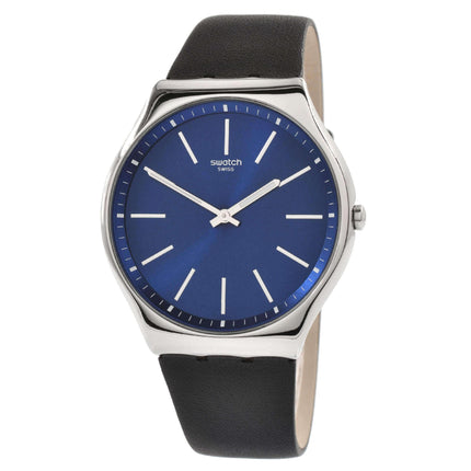 Swatch Men's Watch - The May Collection Formal Blue 42 Blue Dial Strap | SS07S125 ,