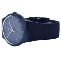 Swatch Men's Watch - Worldhood Naitbayang Swiss Quartz Dark Blue Dial Strap | SUON136 ,
