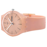 Swatch SUOT700 Unisex Peach Rose Rebel Plastic Peach Rose Dial Resin Strap Watch ,