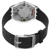 Swatch Unisex Quartz Watch - Core Black Classiness Biosourced Case Strap | SS08K103 ,