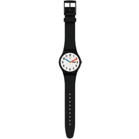 Swatch Unisex Watch - Bau Elementary White Dial Strap Bio-Sourced Strap | SO29B705 ,