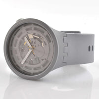 Swatch Unisex Watch - Bioceramic C-Grey Transparent and Grey Dial Strap | SB03M100 ,