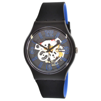 Swatch Unisex Watch - Blueboost Swiss Quartz Light Blue Dial Rubber Strap | SUOB165 ,