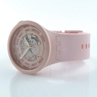 Swatch Unisex Watch - C-Pink Swiss Quartz Skeleton Dial Bio-Sourced Strap | SB03P100 ,