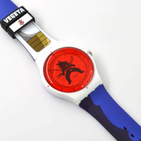 Swatch Unisex Watch - Dragon Ball Z Vegeta Printed Black and Red Dial Strap | SUOZ348 ,