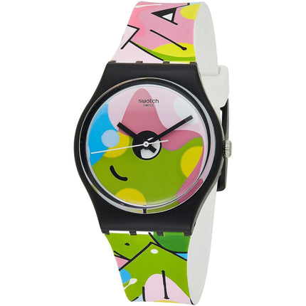 Swatch Unisex Watch - Image Of Graffiti Multicolored Graffiti-Style Strap | GB317 ,