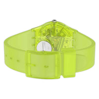 Swatch Unisex Watch - Lemon Flavour Quartz Translucent Green Dial Rubber Strap | GG227 ,