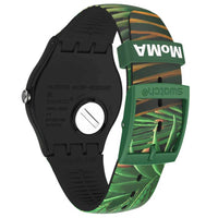 Swatch Unisex Watch - Moma The Dream by Henri Rousseau Quartz Green Strap | SUOZ333 ,