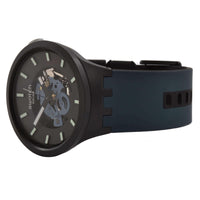 Swatch Unisex Watch - Monthly Drops Night Trip Quartz Semi-Skeleton Dial | SB03B107 ,