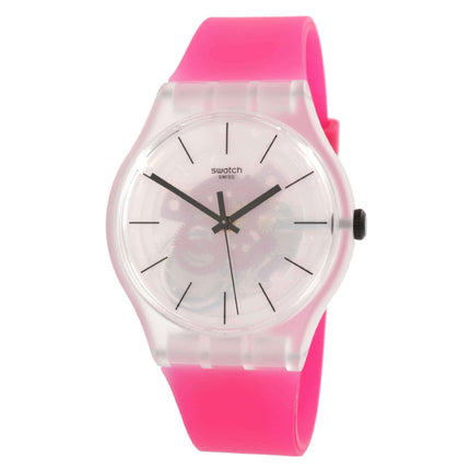 Swatch Unisex Watch - Monthly Drops Pink Daze Transparent and Pink Dial | SO29K107 ,