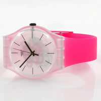 Swatch Unisex Watch - Monthly Drops Pink Daze Transparent and Pink Dial | SO29K107 ,