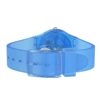 Swatch Unisex Watch - Monthly Drops Swan Ocean Quartz Blue Dial Rubber Strap | GS165 ,