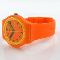 Swatch Unisex Watch - Pride Proudly Orange Swiss Quartz Orange Dial Strap | SO29O700 ,