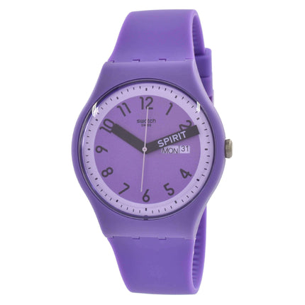 Swatch Unisex Watch - Pride Proudly Violet Swiss Quartz Purple Dial Strap | SO29V700 ,