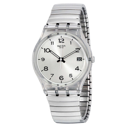 Swatch Unisex Watch - Silverall Quartz Silver Dial Stainless Steel Bracelet | GM416A ,