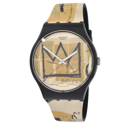 Swatch Unisex Watch - Swatch Art Journey Untitled Brown and Black Dial | SUOZ355 ,