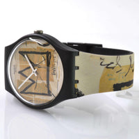 Swatch Unisex Watch - Swatch Art Journey Untitled Brown and Black Dial | SUOZ355 ,