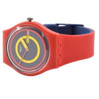 Swatch Unisex Watch - The January Collection Swatch Concentric Red Strap | SO28R702 ,
