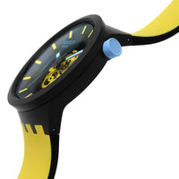 Swatch Unisex Watch - The October Collection Mustard Skies Black Case | SB03B109 ,
