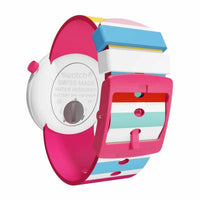 Swatch Women's Strap Watch - Mediterranean Views Riminipop Swiss White Dial | PNW106 ,