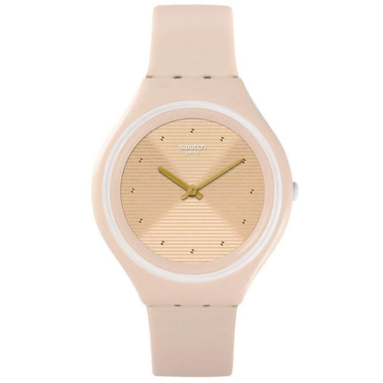 Swatch Women's Strap Watch - Mother's Day Skinskin Swiss Rose Gold Dial | SVUT100 ,