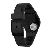 Swatch Women's Strap Watch - Think Fun Sparklenight Crystal Black Dial Black Rubber ,