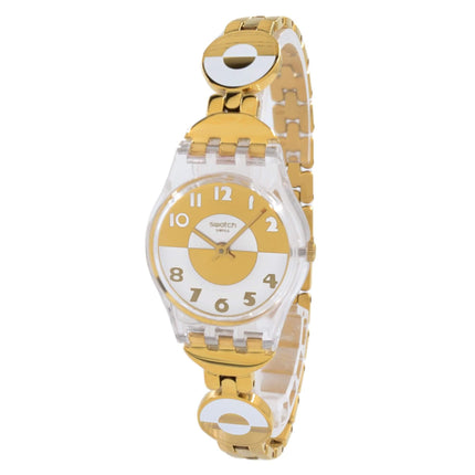 Swatch Women's Watch - Masterglam Quartz Silver and Gold Tone Dial Bracelet | LK369G ,