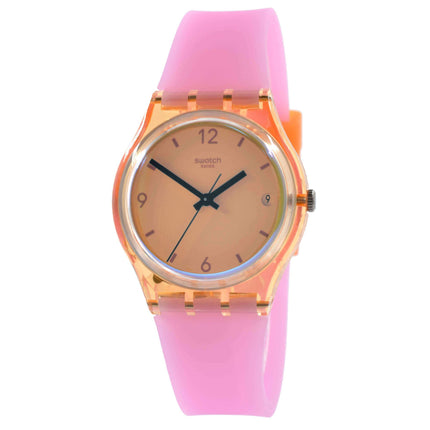 Swatch Women's Watch - The May Collection Coral Dreams Orange Dial Strap | SO28O401 ,