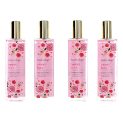 Sweet Love by Bodycology, 4 Pack 8 oz Fragrance Mist for Women